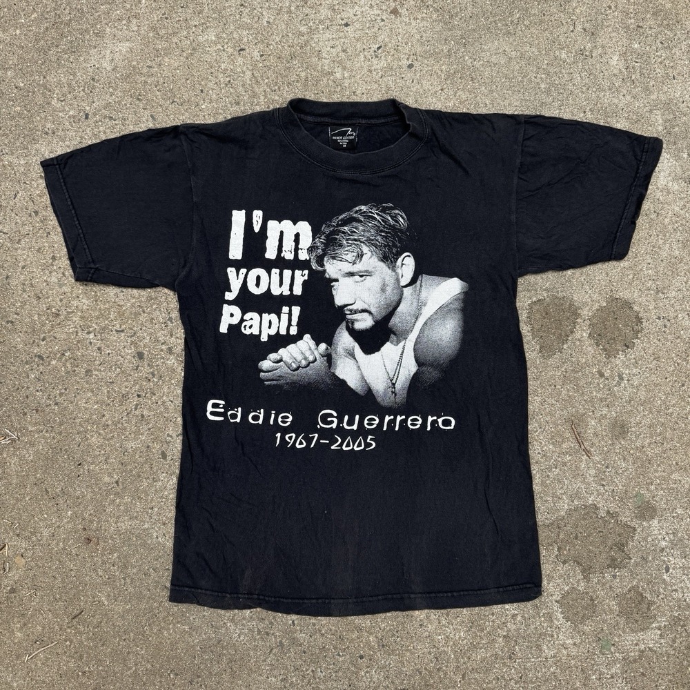 Vintage Eddie Guerrero Tee Shirt Memorial RIP 2005 WWE "I'm Your Papi" Medium